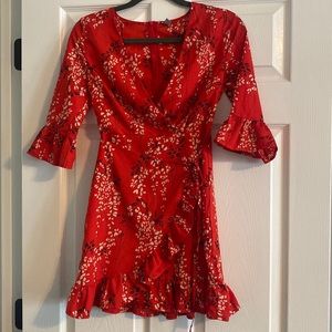 Red Printed Dress
